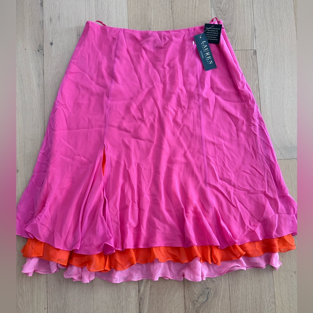 🔥SOLD! 🔥 Ralph Lauren 100% silk skirt